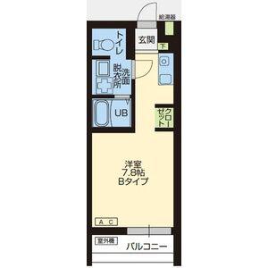 WOOD4東川口(ワンルーム/2階)の間取り写真