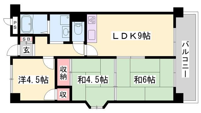 ファミールハイツ(3LDK/2階)の間取り写真
