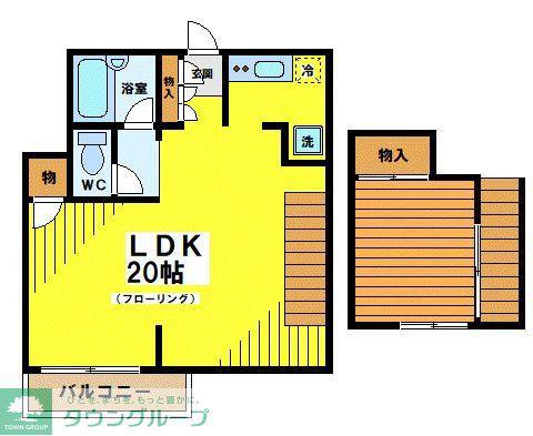 オラージュ(1LDK/2階)の間取り写真
