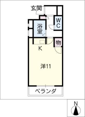 ステーションビラKIII(ワンルーム/3階)の間取り写真
