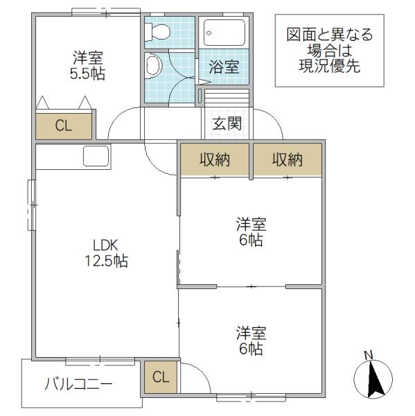 ソフォラ葉山C(3LDK/2階)の間取り写真