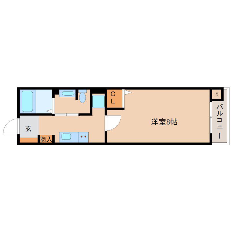 ディアンサス立花(1K/3階)の間取り写真