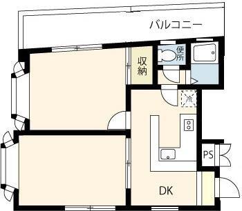 シャルムMK(2DK/3階)の間取り写真