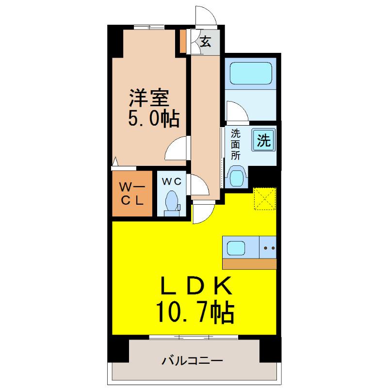 NAVIGLIO PALAZZO(1LDK/2階)の間取り写真