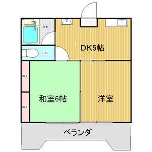 名北ビル(2DK/3階)の間取り写真