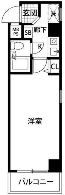 日神パレステージ三鷹(1K/5階)の間取り写真
