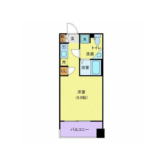 クレジデンス神谷町 部屋番号702(ワンルーム/7階)の間取り写真