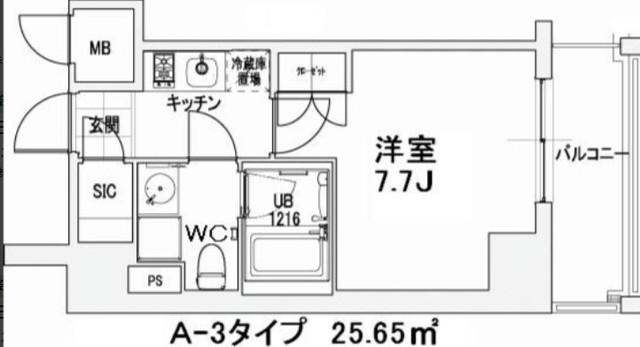 エスティメゾン王子(1K/5階)の間取り写真