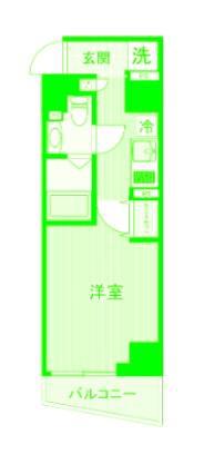 SHOKEN RESIDENCE横浜山手(1K/6階)の間取り写真
