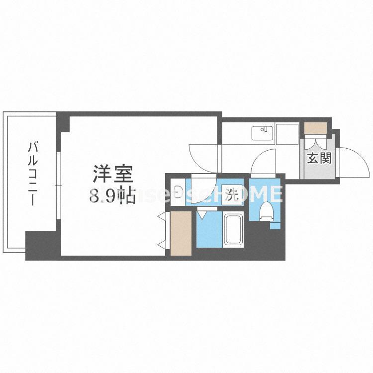 LAFORTII城北公園通(1K/3階)の間取り写真