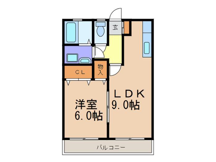 エミネントコート(1LDK/6階)の間取り写真