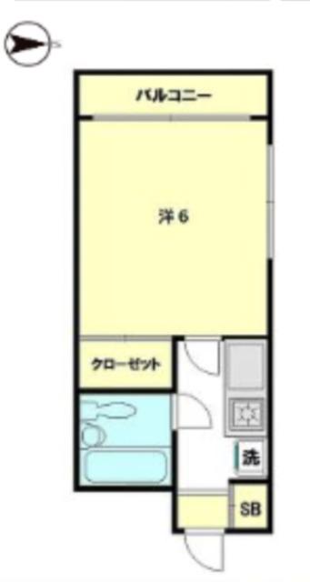 ベルエアー南長崎(1K/5階)の間取り写真