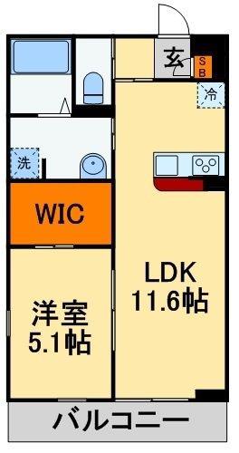 リブリ・ポンペルモ(1LDK/2階)の間取り写真