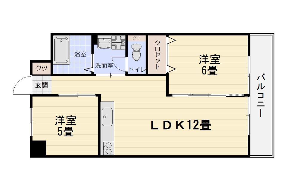 アメニティきしゃば(2LDK/7階)の間取り写真