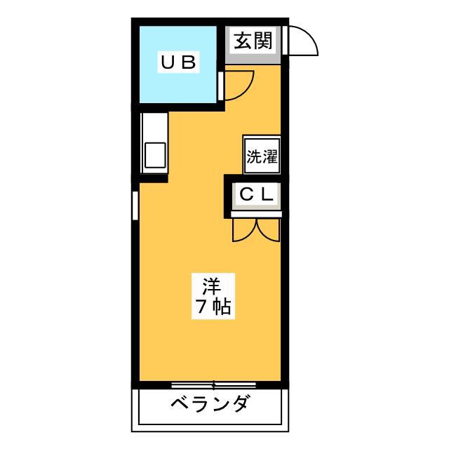ソレイユ入江(ワンルーム/3階)の間取り写真