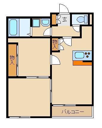 レオパレスポテトハウスII(2DK/1階)の間取り写真