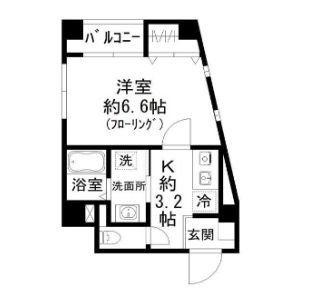 シャルム住吉(1K/1階)の間取り写真