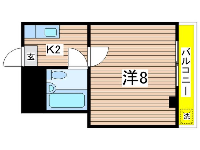 マンションエダ(1K/2階)の間取り写真
