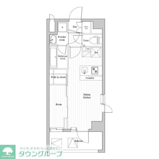 LA DOUCEUR志茂(1DK/8階)の間取り写真