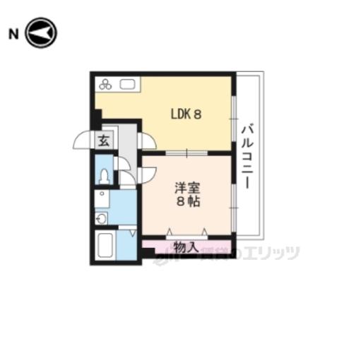 レ・セーナ(1LDK/1階)の間取り写真