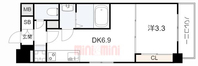 SDグランツ神戸ランドマーク(1DK/5階)の間取り写真