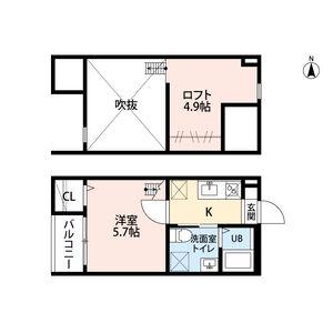 REFINED TASTE 西日置リファイン(1K/1階)の間取り写真