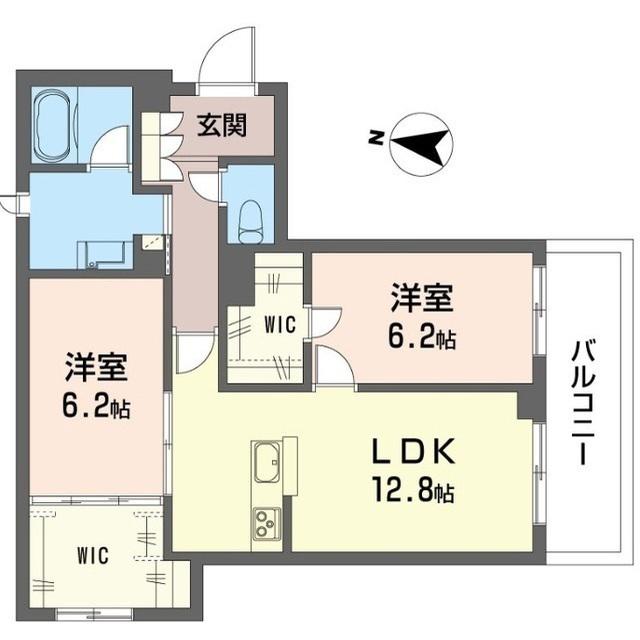 ルトリコ浦和II(2LDK/3階)の間取り写真