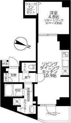 アイルプレミアム本駒込(1LDK/9階)の間取り写真