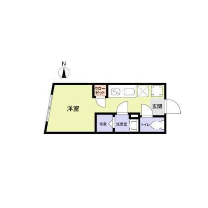 北新宿レーベル(ワンルーム/1階)の間取り写真