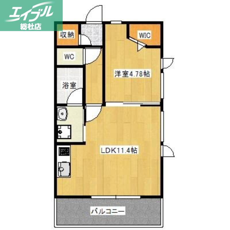 ALTURA(1LDK/4階)の間取り写真