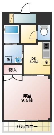 リバティおひつじ座(1K/1階)の間取り写真