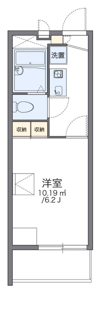 レオパレスオキツモ(1K/2階)の間取り写真