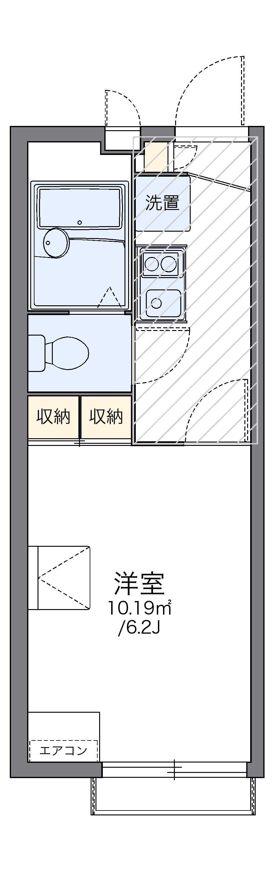 レオパレスIKI1(1K/2階)の間取り写真