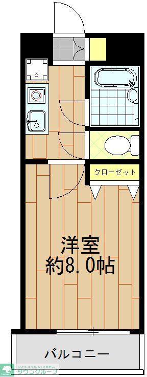 エーエスホームズ中村橋(1K/5階)の間取り写真
