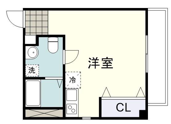 シティコーポ新清水(ワンルーム/5階)の間取り写真