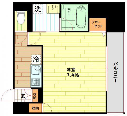 ウィンベル同心一丁目(1K/10階)の間取り写真