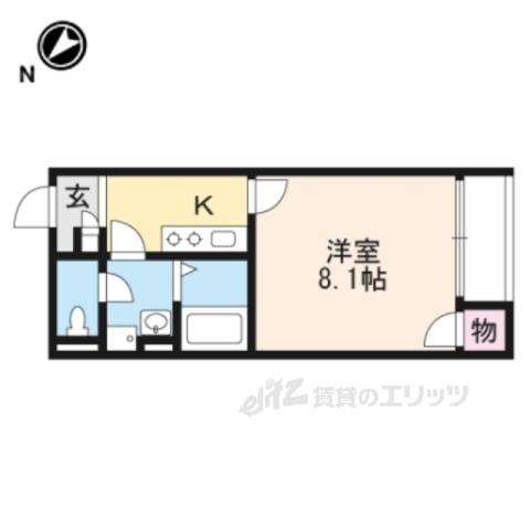 レオネクスト源 GEN(1K/2階)の間取り写真