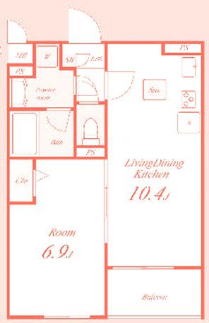 T ANNEX(1LDK/2階)の間取り写真