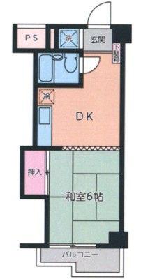 カーサ大島(1DK/5階)の間取り写真