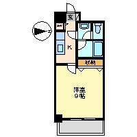 プロシード新栄(1K/2階)の間取り写真