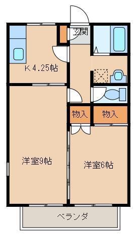 藤パレス(2K/2階)の間取り写真