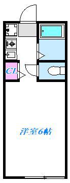 コンフォート(ワンルーム/2階)の間取り写真
