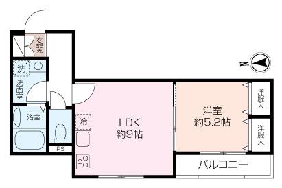 ALTIRA池袋本町(1LDK/2階)の間取り写真
