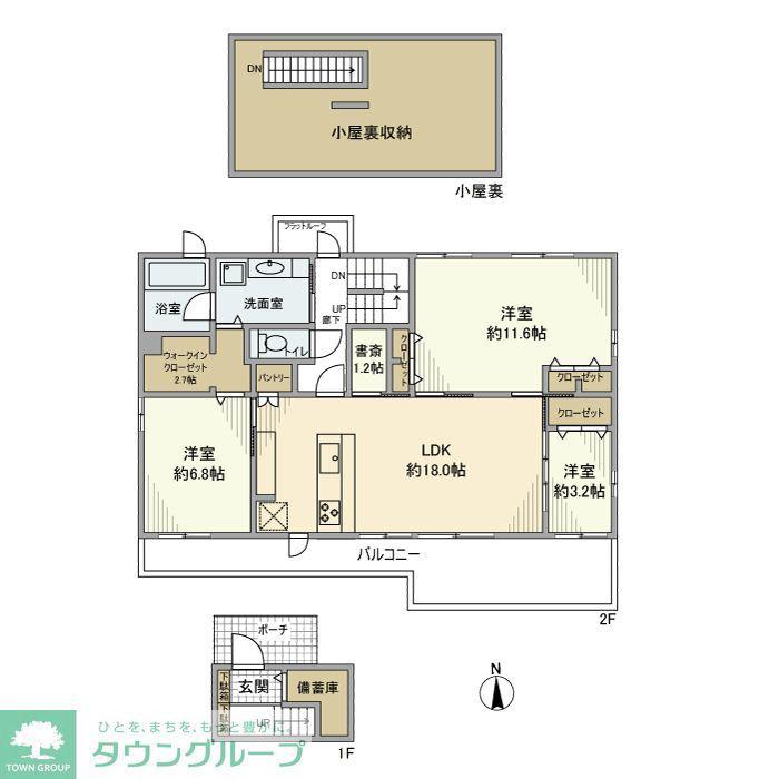 久我山戸建(3LDK/2階)の間取り写真