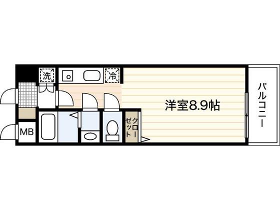 AXIS大塚西(ワンルーム/3階)の間取り写真
