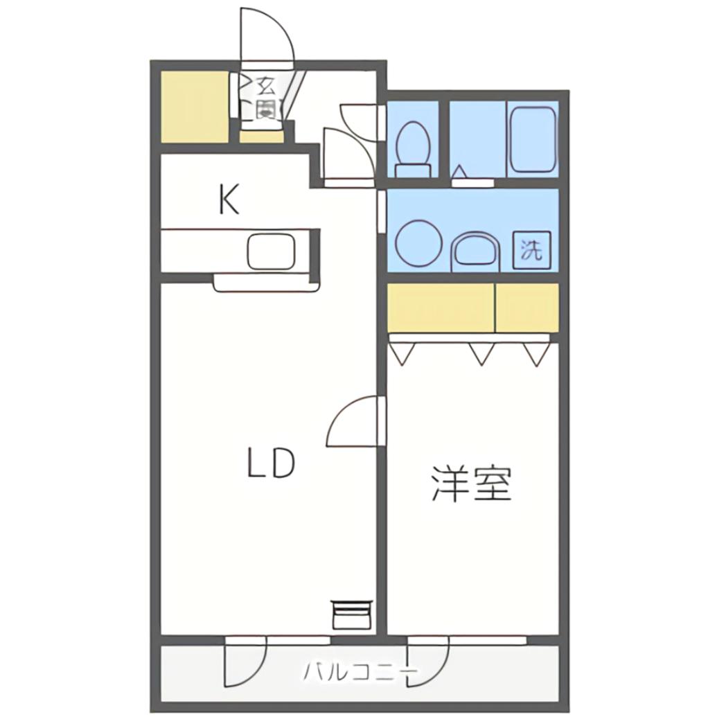 シャルパレット(1LDK/3階)の間取り写真