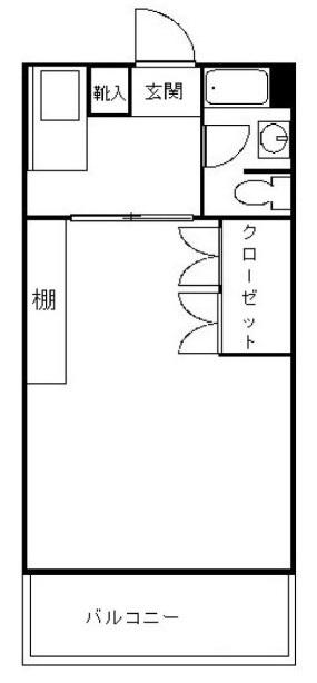 新宿コーポ2号館(ワンルーム/3階)の間取り写真