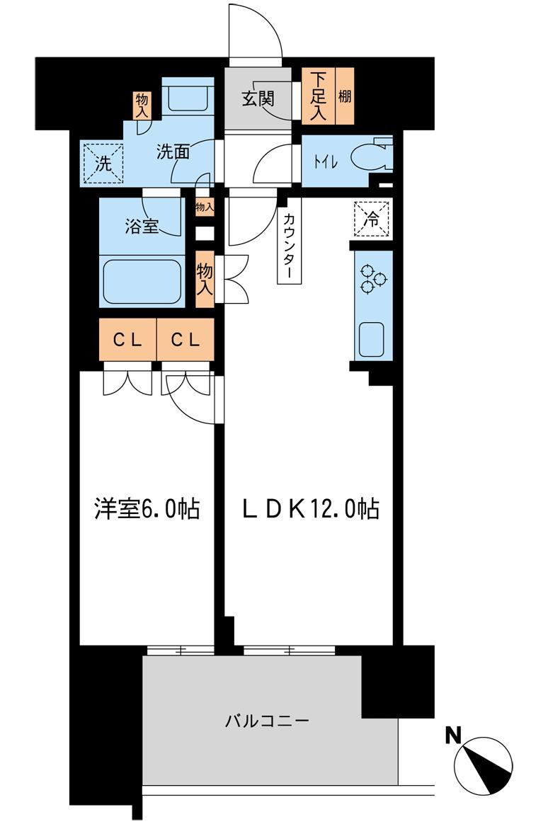 ブレス宮崎台(1LDK/3階)の間取り写真