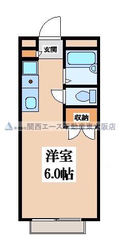 エステートピア中野(ワンルーム/1階)の間取り写真