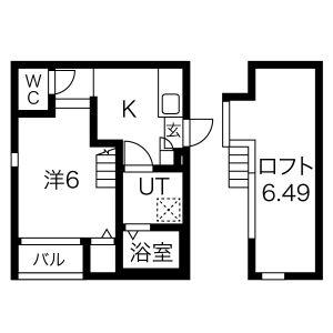 ハーモニーテラス8094(1K/2階)の間取り写真